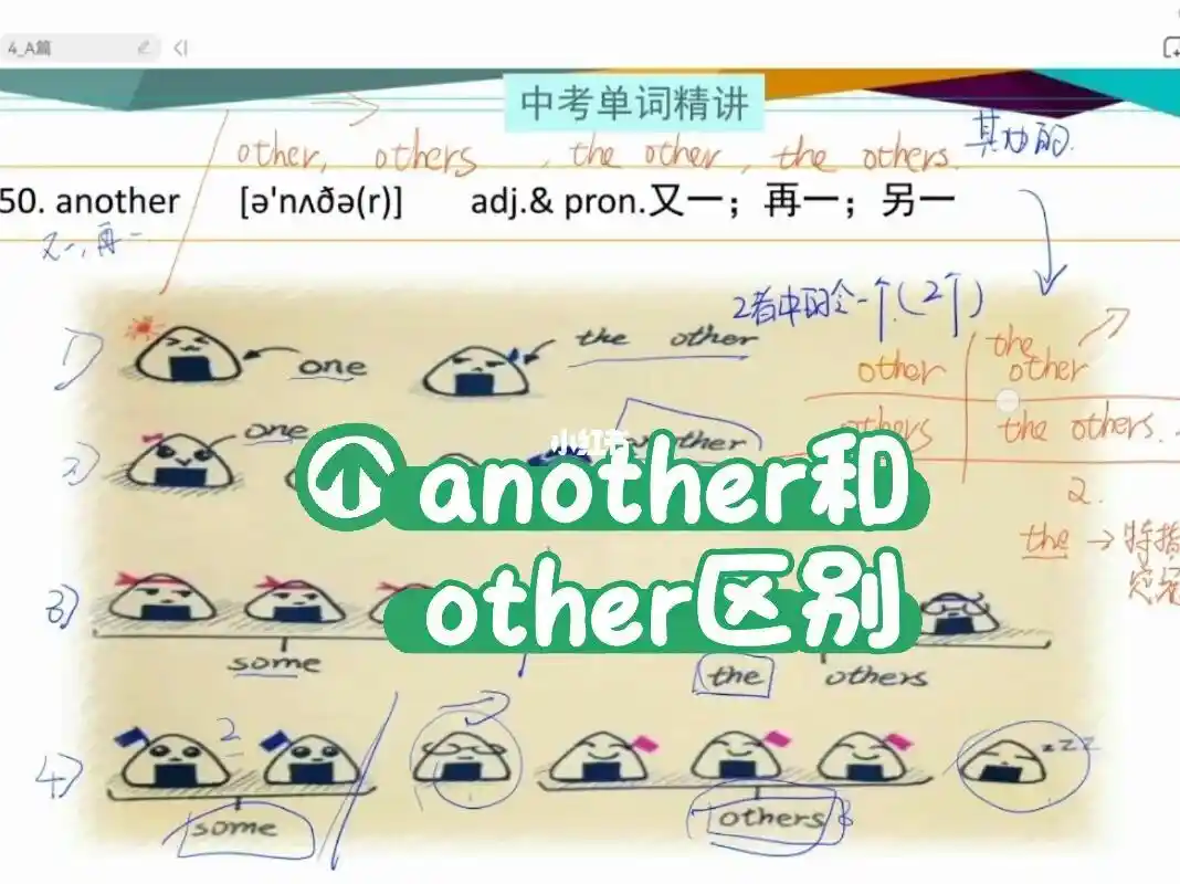 one another与one the other区别 汉字字谜歇后语大全